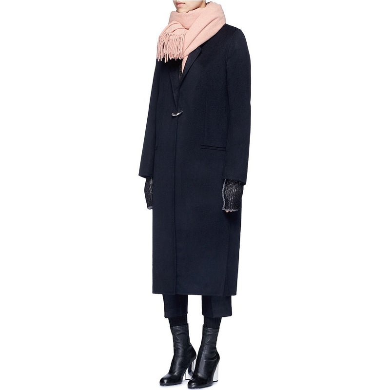 Ladies Over-knee Slimming Suit Collar Padded Woolen Coat