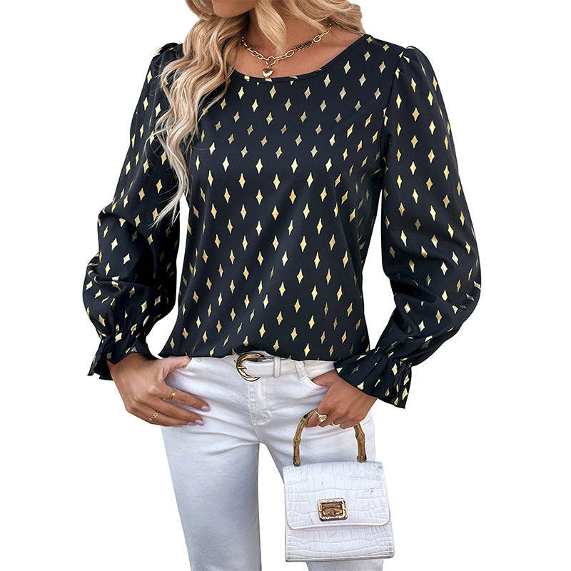 Commuter Bronzing Shirt Women's Long-sleeved Shirt