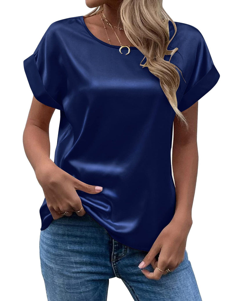 Solid Color Fashion Personalized Women's T-shirt