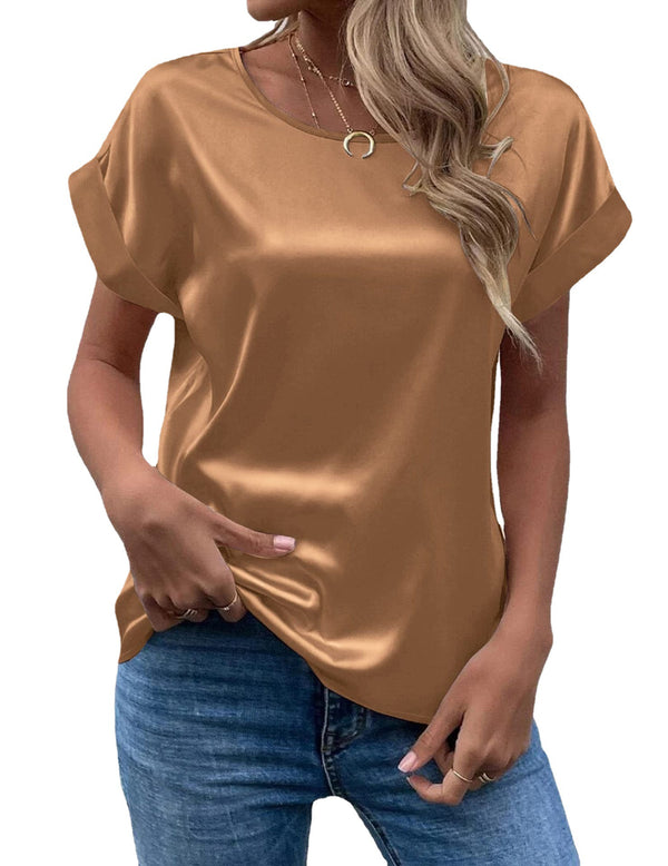 Solid Color Fashion Personalized Women's T-shirt