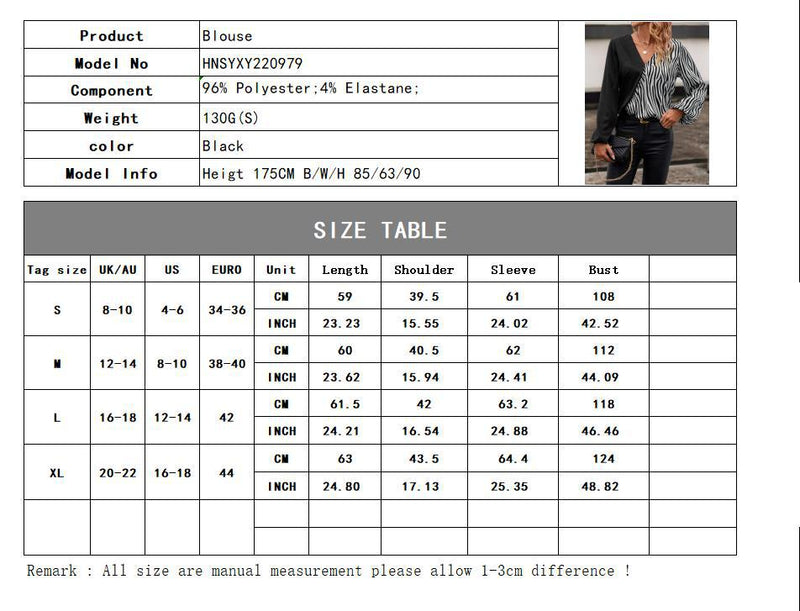 European And American Women's Clothing V-neck Slim Fit Slimming Long Sleeves Shirt